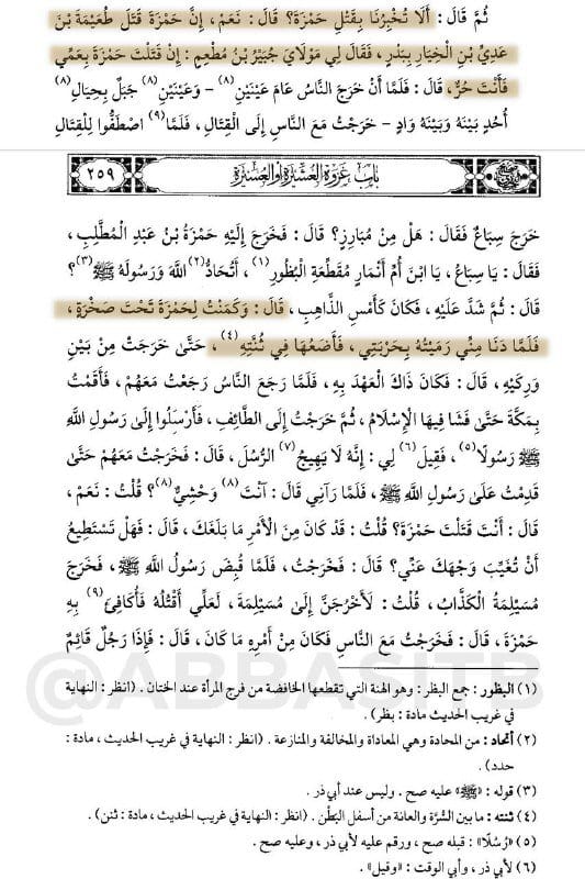 رواية قتل حمزة بن عبد المطلب -رضي الله عنه-