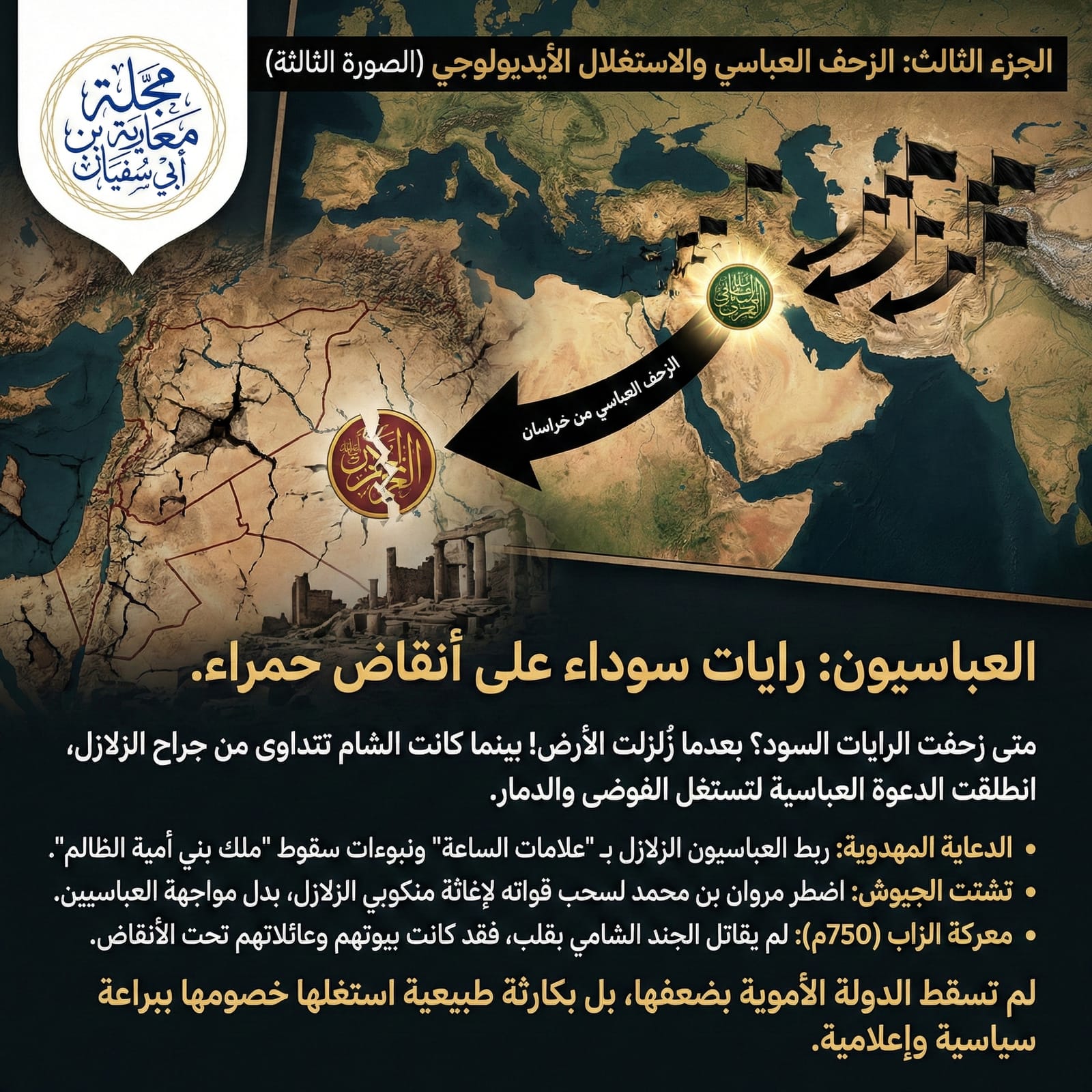 الزحف العباسي واستغلال الزلزال