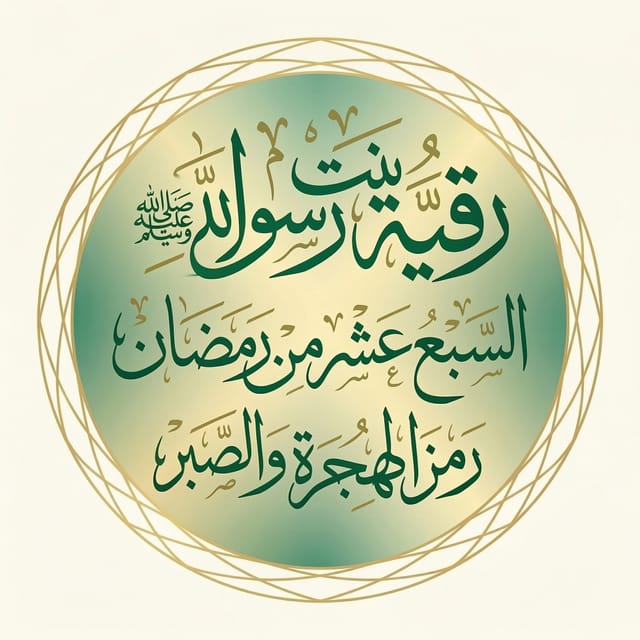 رقية بنت رسول الله ﷺ  ذات الهجرتين