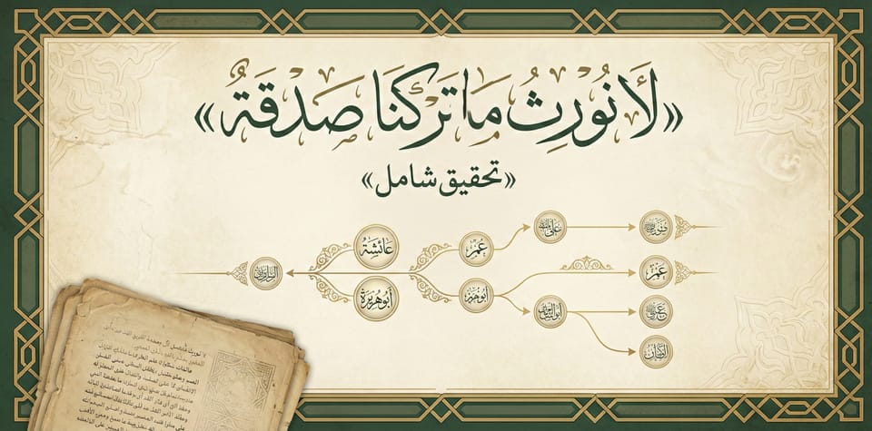 الموسوعة الكاملة (32+ رواية) حديث «لا نورث ما تركنا صدقة»