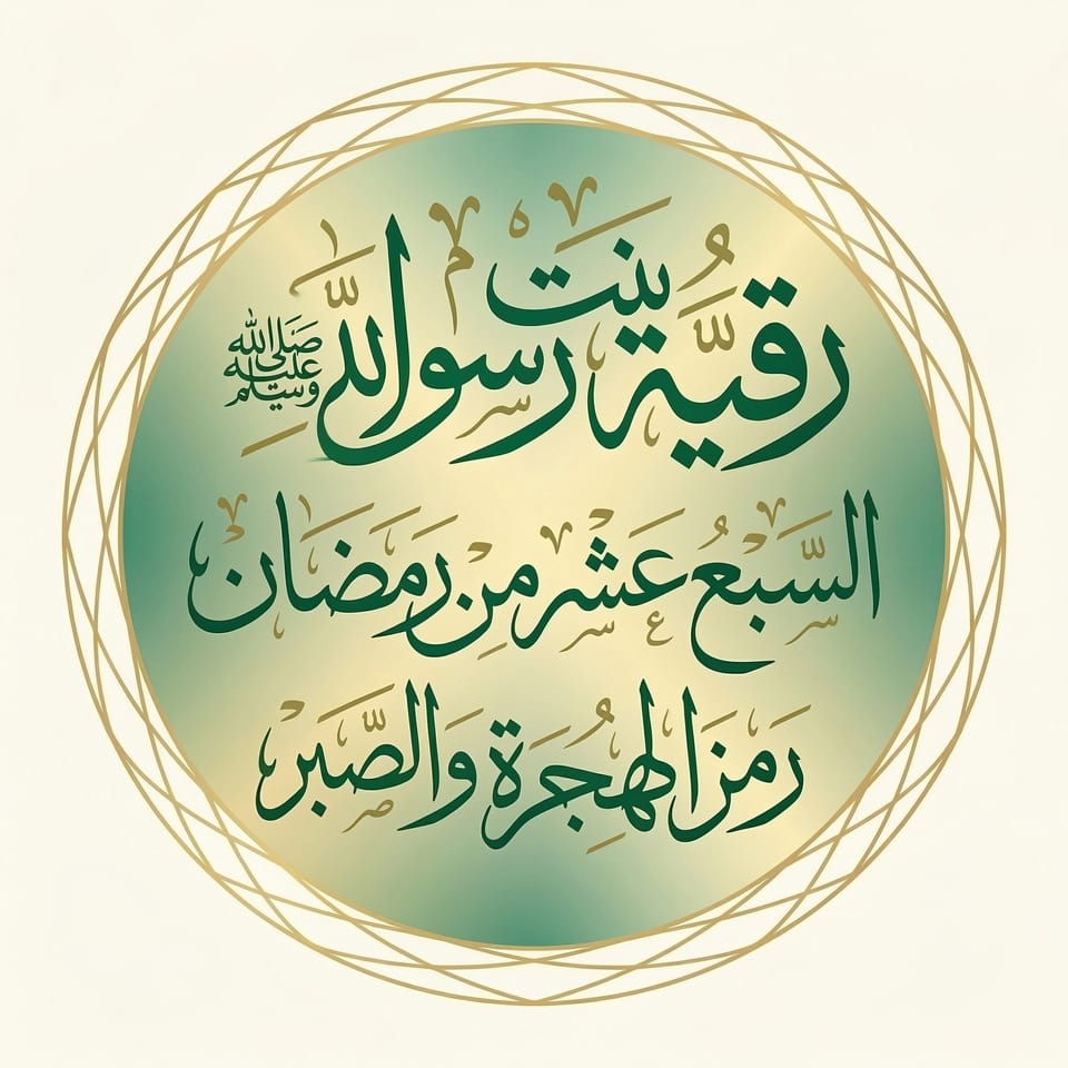 رقية بنت رسول الله ﷺ  ذات الهجرتين