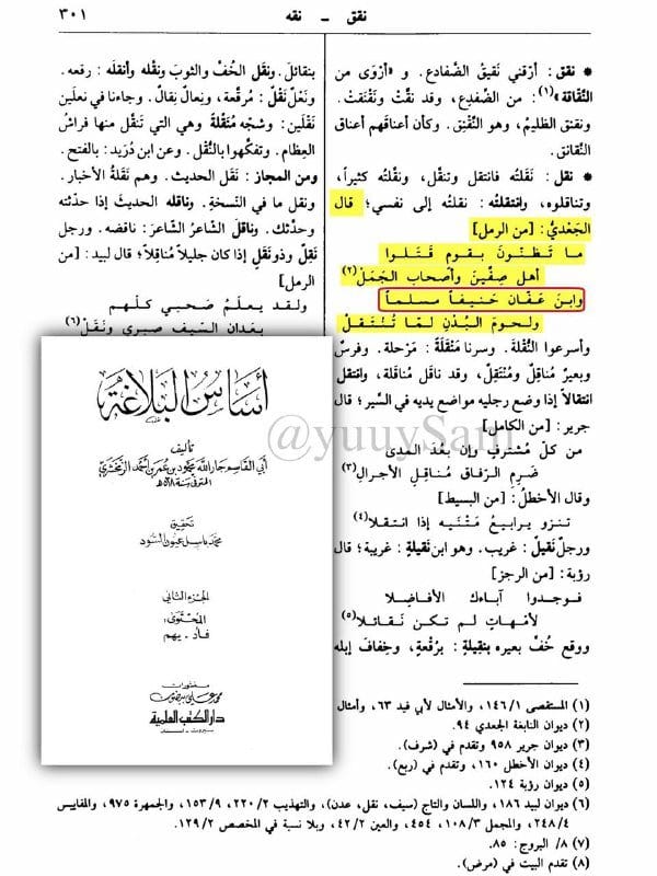 قال الصحابي والشاعر النابغة الجعدي 65هـ :